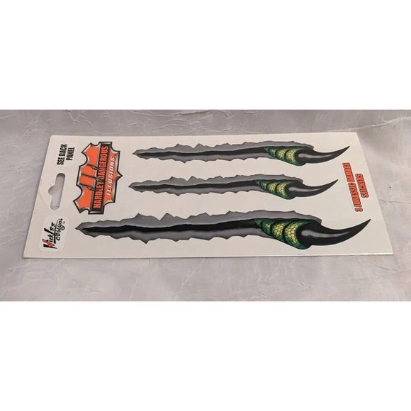 NWT Stickers Claws Jurassic Decal Car Damage Hardley Dangerous Dinosaur Y2K 2001 - Picture 7 of 8